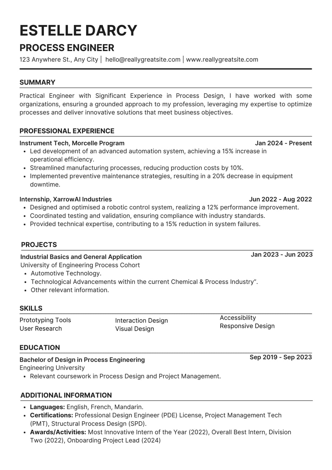 Classic Resume Template Preview