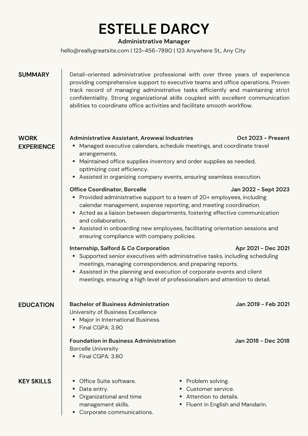 Modern Resume Template Preview